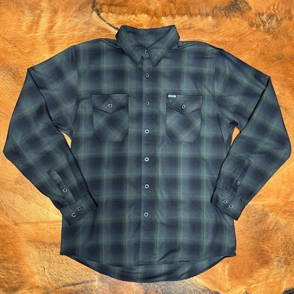 Dixxon Something Obscene Men's Green Plaid Flannel Shirt - Picture 1 of 7